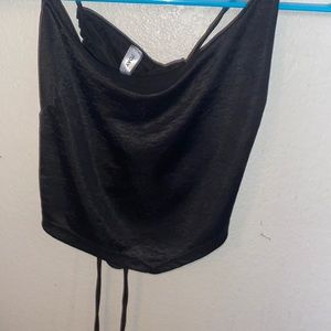 Cropped Flowy Tie Back Top